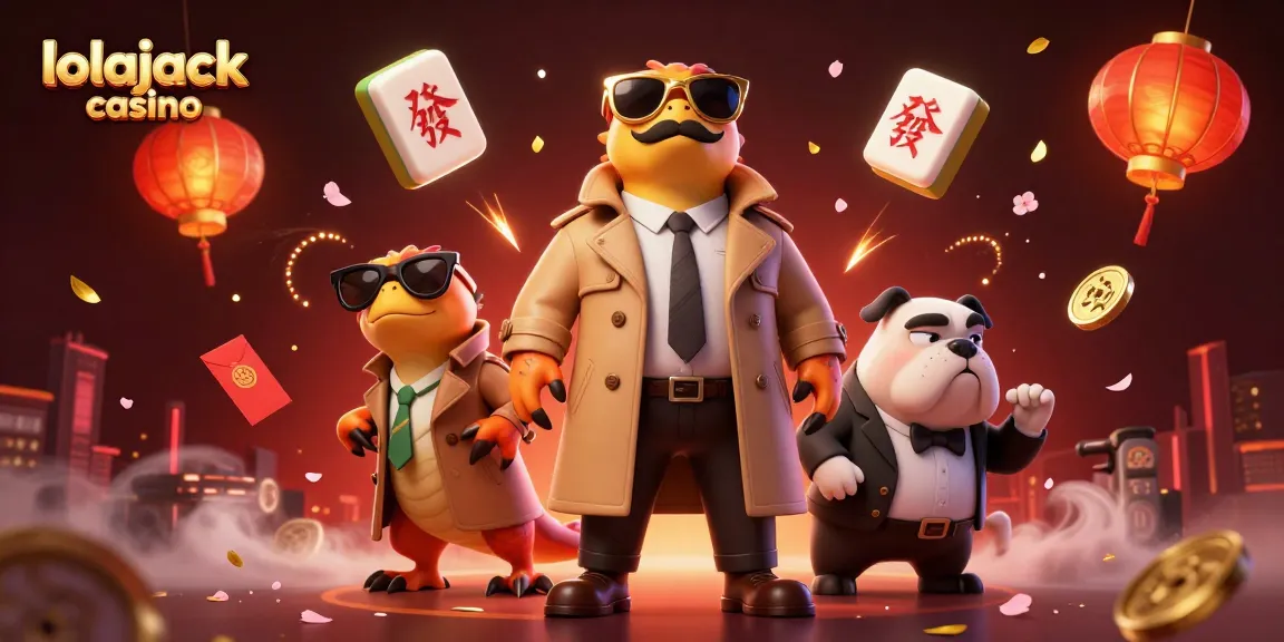 Experience the thrill of lolajack casino with lively 3D raptors and vibrant gaming elements.